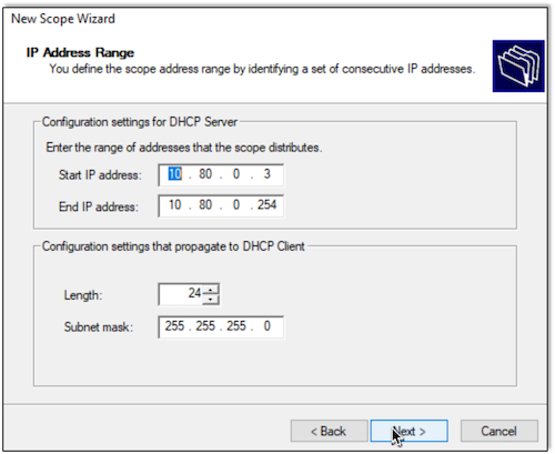 Setting up DHCP Service